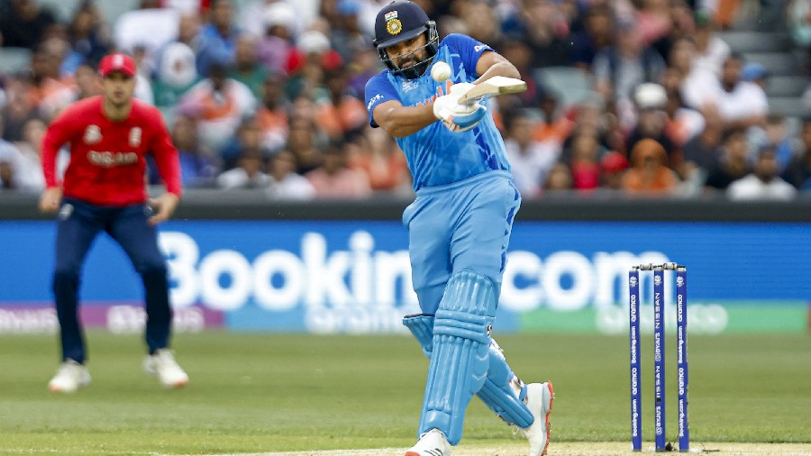 Captain Rohit Sharma scored 27 off 28 balls. He was dismissed by Chris Jordan after 8.5 overs. 