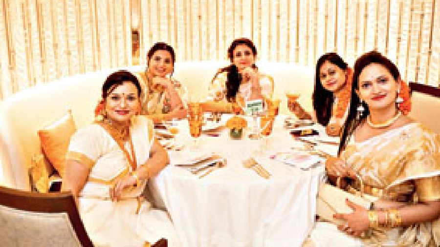 The ladies savoured an authentic South Indian nine-course lunch