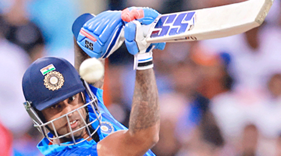 Suryakumar Yadav during India’s semi-final match in Adelaide on Thursday.