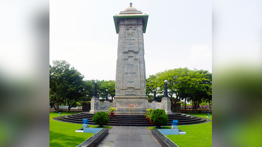 A closer view of the monument