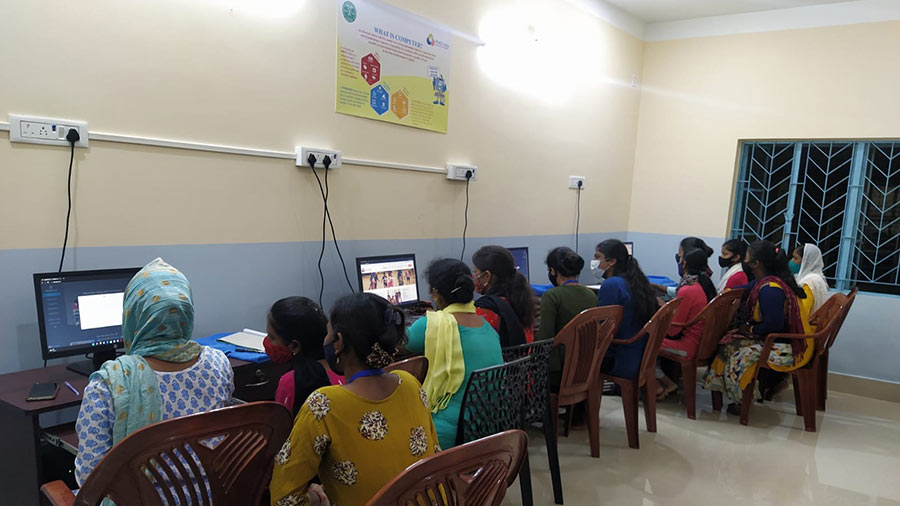 Computer training at the centre  