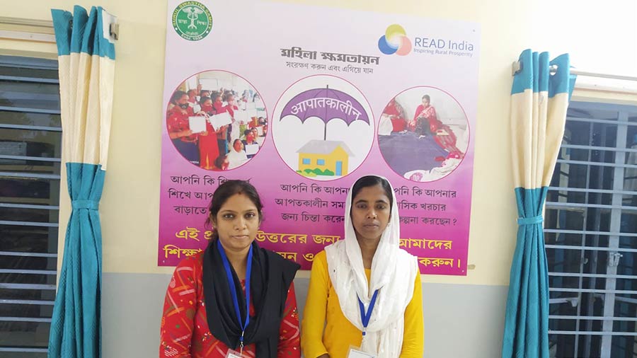 Sikha Das (left) and Azmin Nasir of Bolpur have signed up for computer training at Surul READ Centre. They both have a Masters degree in Bengali. Sikha borrows books from the library for her five-year-old son and she has also been a tuition teacher. She hopes that knowing how to use the computer will enhance her employability. Azmin is 22 and is simply hoping to find a job