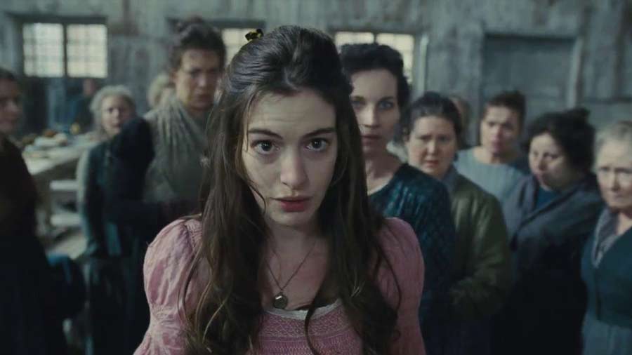 Hathaway's short stint in 'Les Misérables' won her an Oscar in 2012. To prepare for 15 minutes of screen time, she had to cut off her hair and lost 25 pounds. Needless to say she delivered a powerful act in the film. 