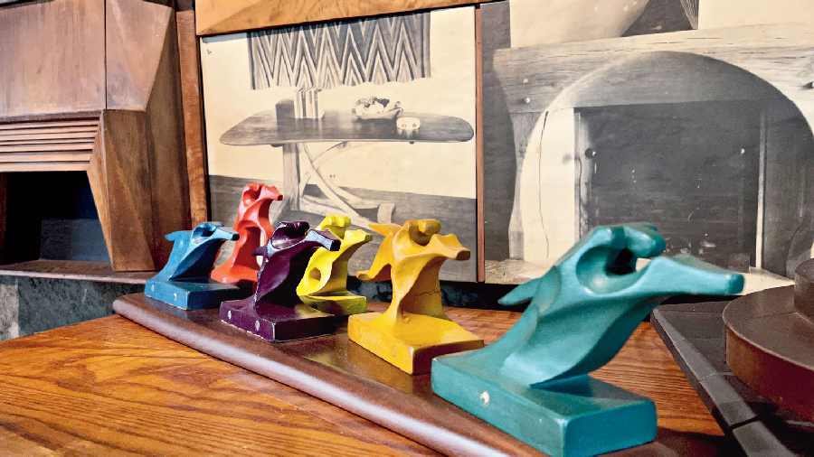 Small sculptures like ‘The Race’ were among the first three-dimensional objects Esherick made after his initial experimentation with carving wood for frames and printing blocks