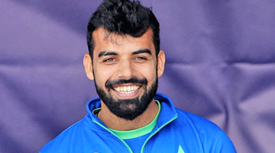 Pakistan’s Shadab Khan in Melbourne on Saturday, the eve of the final.