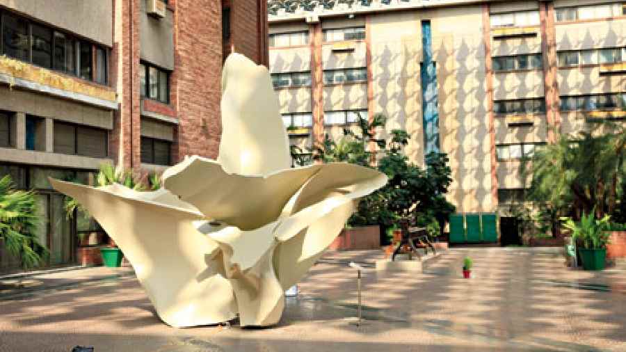 Carnation, one of the largest exhibits in Imbue, the solo show at India Habitat Centre, Delhi