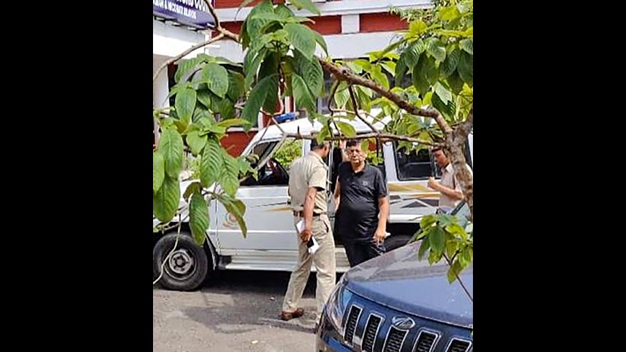 Former Andaman and Nicobar chief secretary Jitendra Narain being produced at District & Sessions Court following his arrest in connection with an alleged gang rape case, in Port Blair, Friday, November 11, 2022.