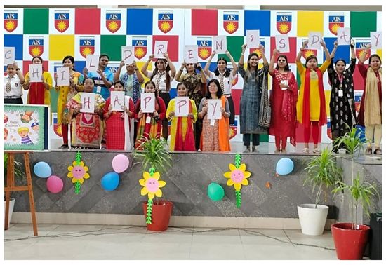 AIS, celebrate children's day with full pomp and enthusiasm.As the day started rolling, the children enjoyed a lot of activities and they were really happy to see their beloved teachers putting up performances for them.