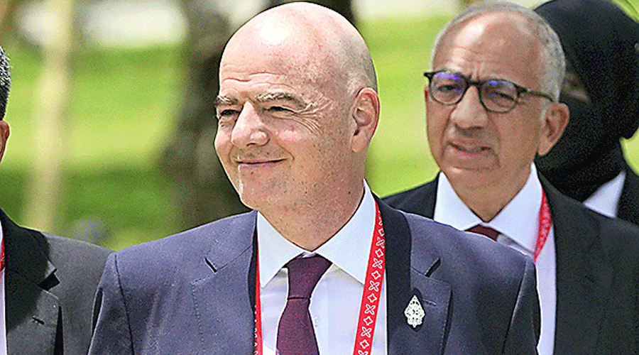 Infantino during the G20 Summit in Nusa Dua on Tuesday.