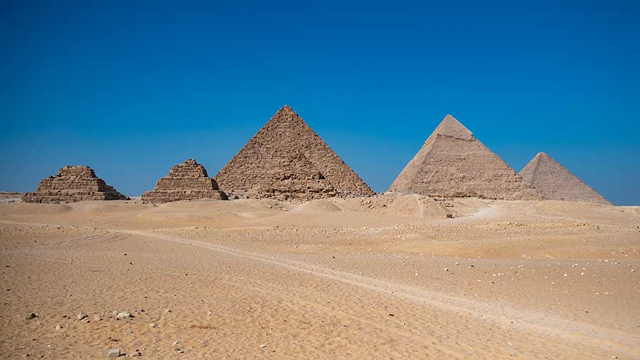 A glimpse of all the pyramids 