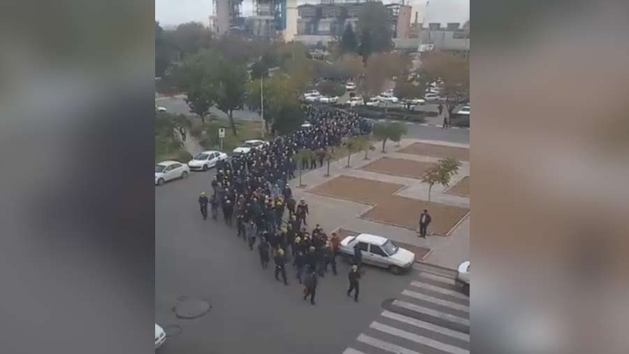 Iranian oil workers joins three day strike to commemorate the 2019 November protest over spike in fuel prices. 1,500 people were killed in the 'Bloody November' protest in Iran. 