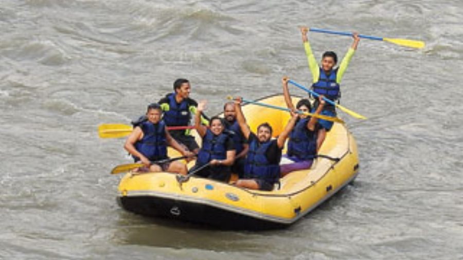 The afternoon was filled with thrilling activities such as fishing and rafting. Everyone participated in these exciting activities, and a few even swam in the icy cold water.