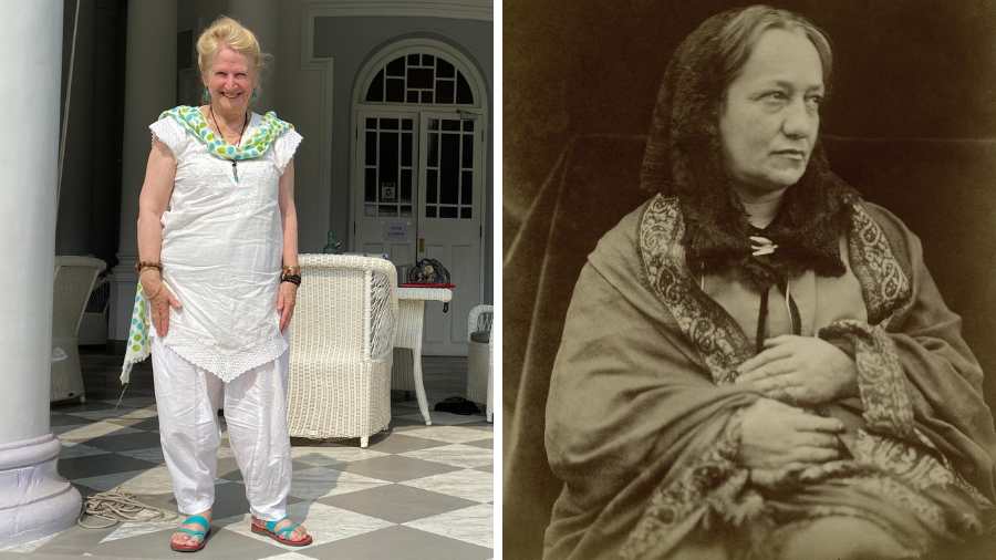 Jane Richter at The Tollygunge Club and (right) Julia Margaret Cameron
