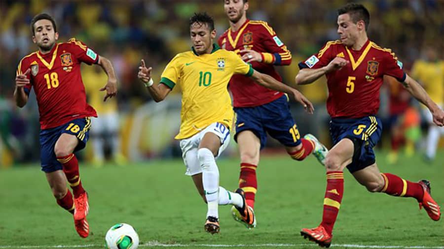 Neymar was in scintillating form when Brazil won the final of the 2013 Confederations Cup against Spain