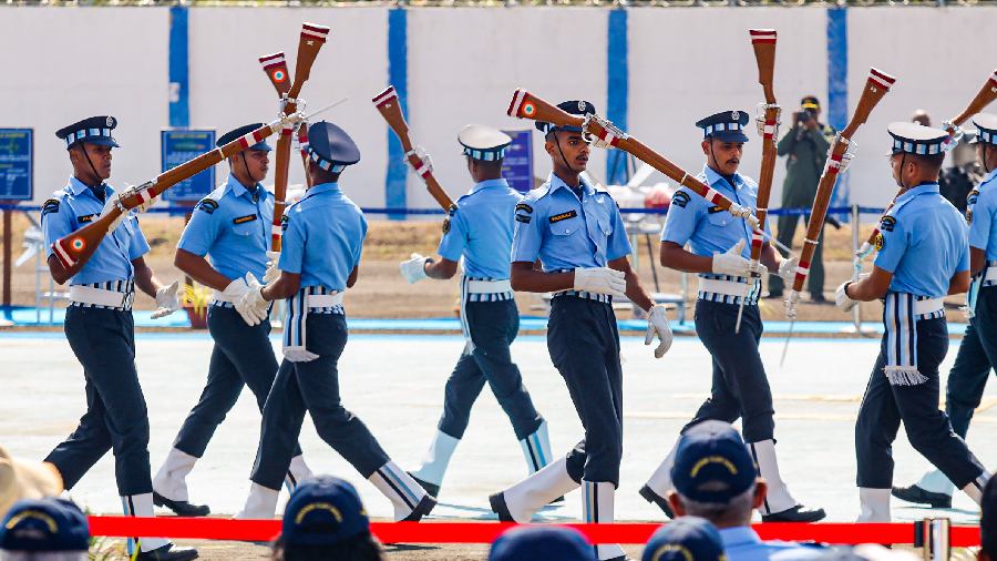 Indian Air Force personnel display their skills during the 'Air Fest 2022', in Nagpur. 