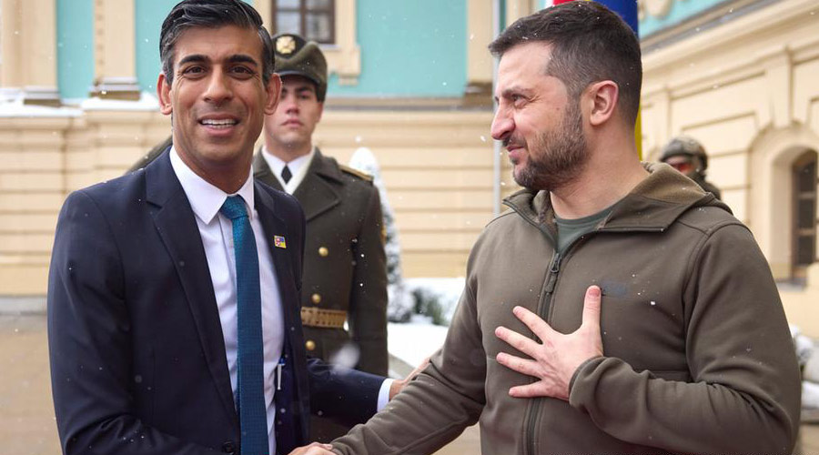 United Kingdom - Rishi Sunak makes first visit to war-torn Ukraine as ...