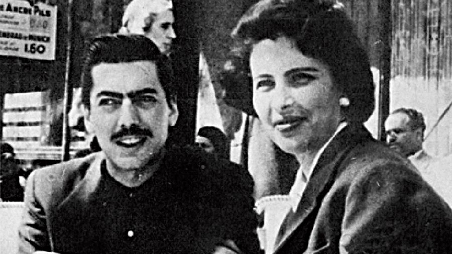 Mario Vargas Llosa with first wife Julia Urquidi