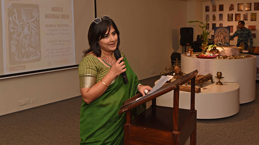 KCC director Reena Dewan addresses visitors at the event