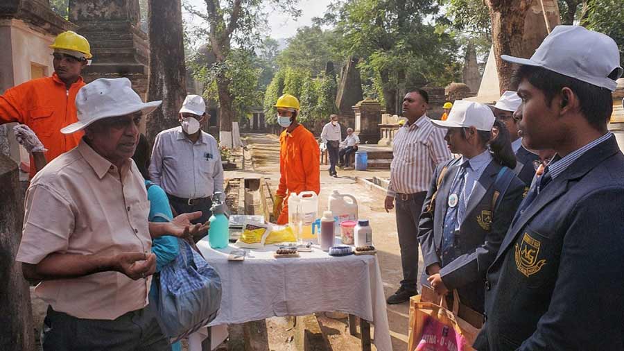 Surajit Maiti, principal coordinator of Reach and former director (science) of the Archaeological Survey of India, talks about the cleaning process and preservation chemicals