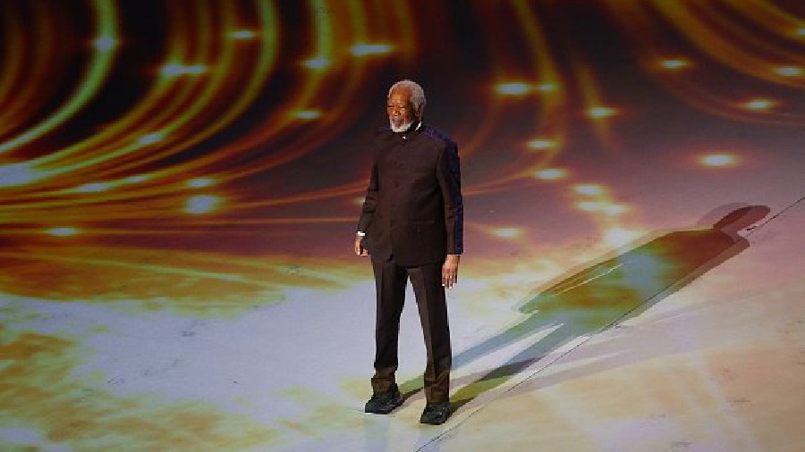Morgan Freeman added edge to the event