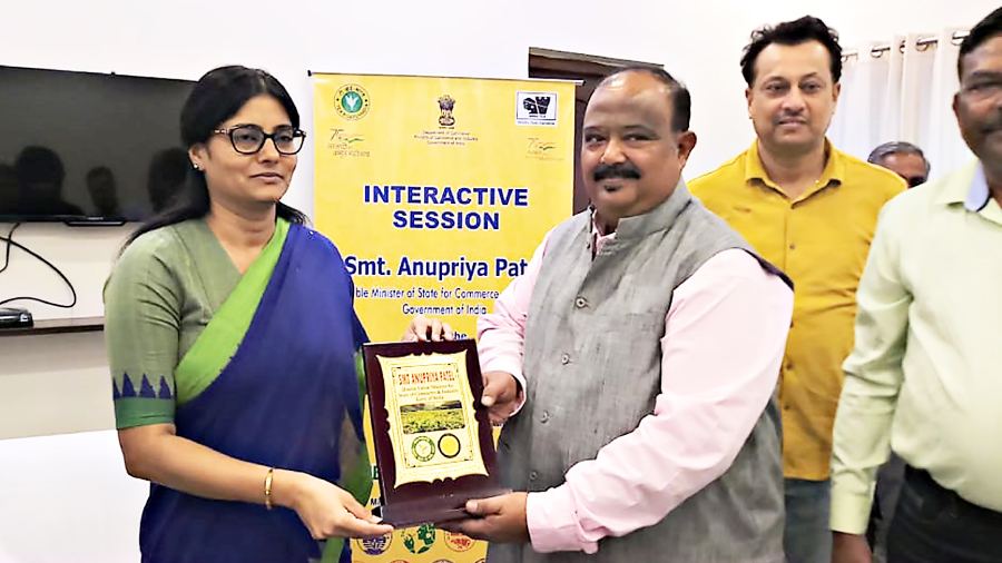 Confederation of Small Tea Growers’ Associations of India representatives with minister Anupriya Patel in New Delhi on Friday