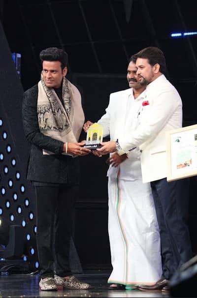 Manoj Bajpayee was felicitated at the opening ceremony for his contribution to cinema. 