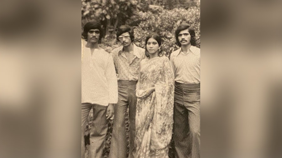 Sajol with his brothers and sister in Kolkata