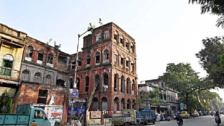 Hindu Academy, a derelict school building on Amherst Street, where The West Bengal Heritage Commission will hold a workshop on Friday