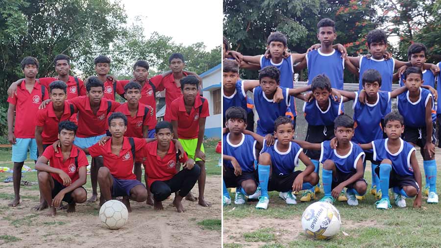 The junior team (left) and sub-junior team (right) 