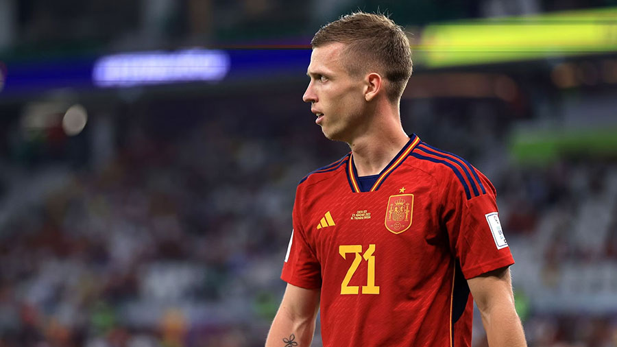Right-central midfield: Dani Olmo (Spain): When your team wins 7-0 and you happen to be an all-action midfielder, it comes as little surprise that you have had a great game. Olmo was no exception in this regard, though he was exceptional in the final third against Costa Rica, especially with his crossing. His feather-like first touch and silky finish that got Spain on their way was a moment of class, the highlight of a superb all-round performance that justifies Luis Enrique’s faith in the 24-year-old from RB Leipzig