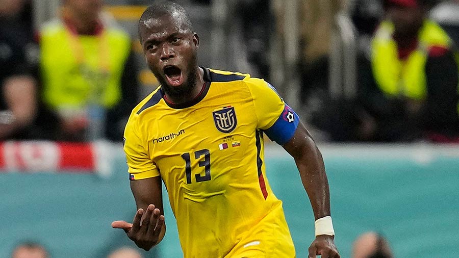 Right striker: Enner Valencia (Ecuador): The first half of the opening game of the 2022 World Cup was all about one man. After his headed effort from close range was disallowed by VAR, Valencia coolly slotted home a penalty, before making it 2-0 for Ecuador against Qatar with a bullet header. A combination of knee and ankle injuries forced him off on 77 minutes, but not before he had written the first few headlines of the competition