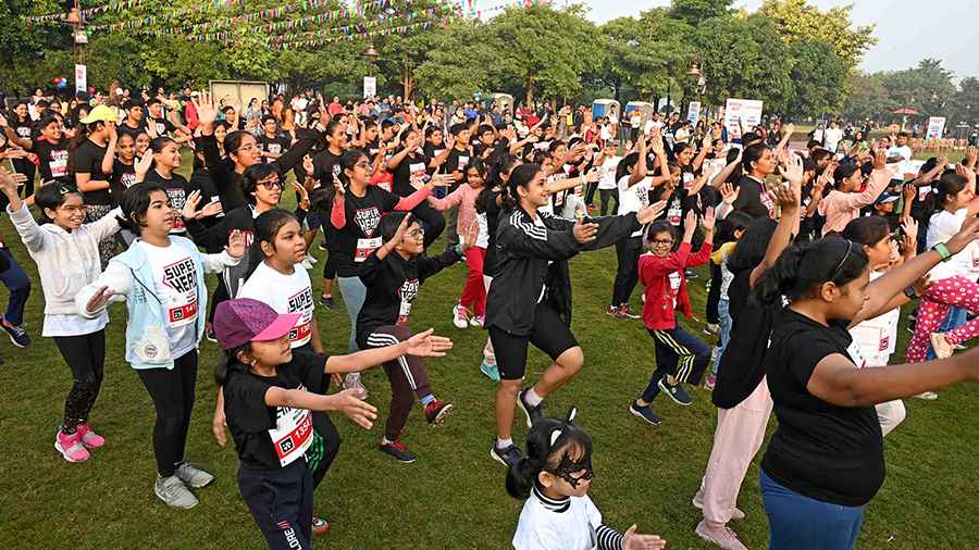 To make the event more enjoyable for kids while emphasising exercise, the morning began with a Zumba session