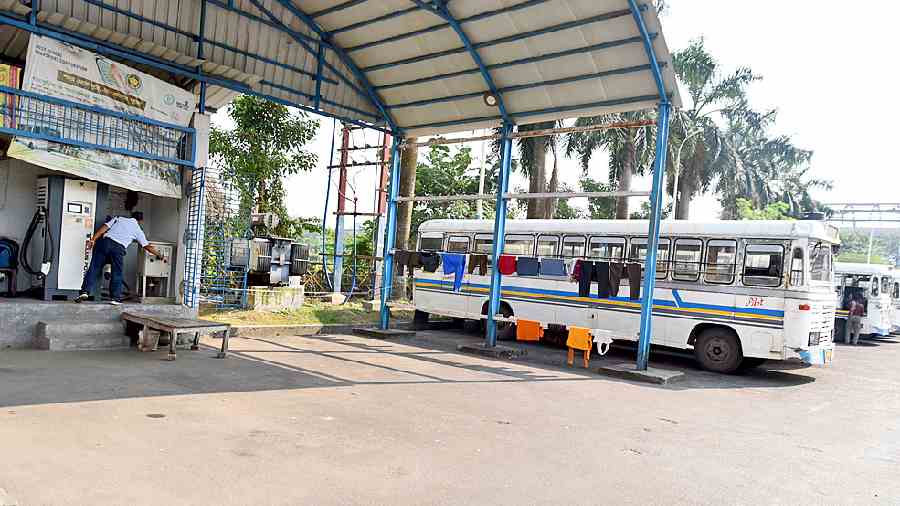 Charging stations for e-vehicles at the New Town bus terminus