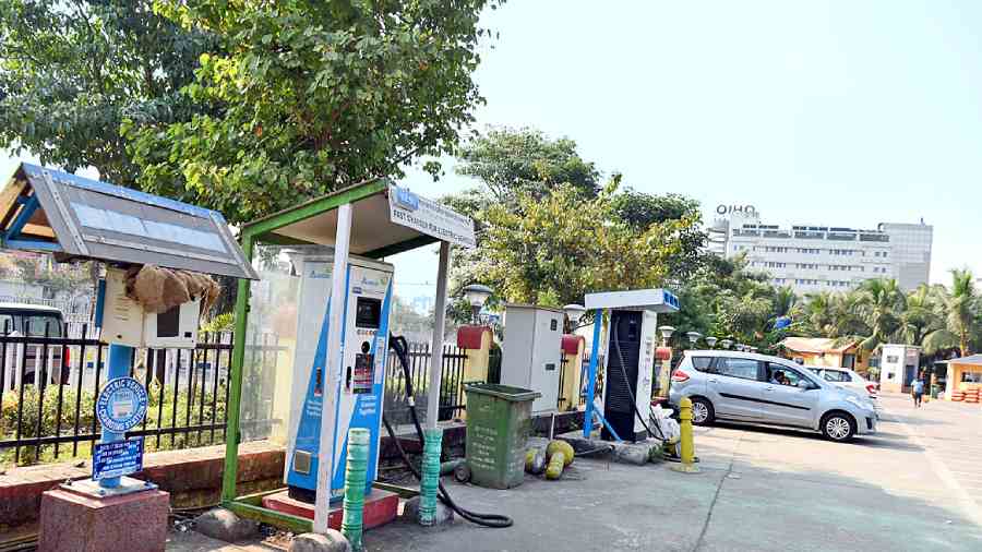 Charging stations for e-vehicles at Rabindra Tirtha, near Tata Medical Centre