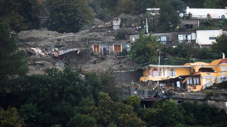 A deadly landslide swept away homes and cars on the Italian holiday island of Ischia