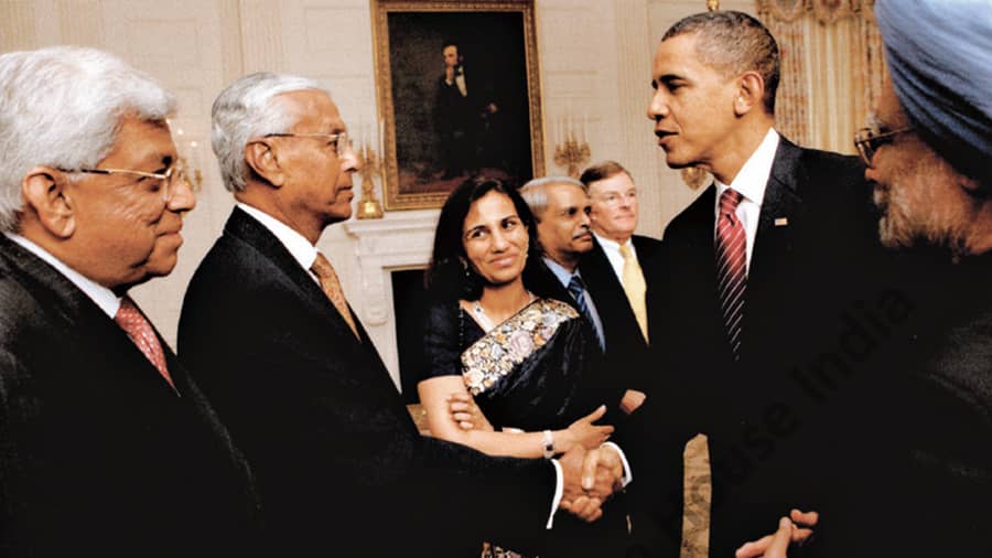 PM Dr Manmohan Singh introducing the author to US President Barack Obama