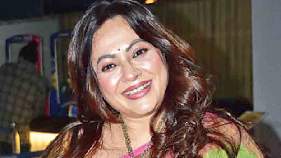 Sreelekha Mitra strikes a pose