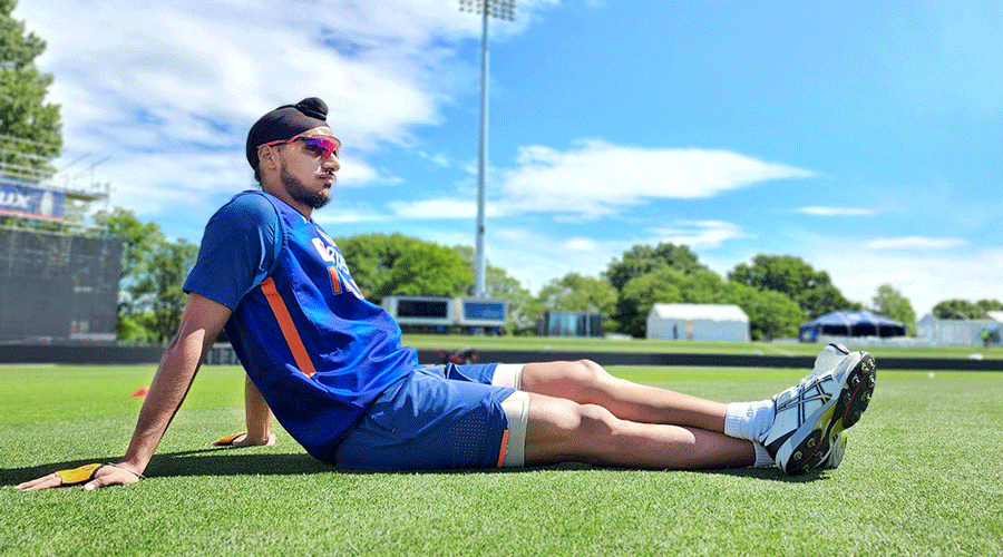 Arshdeep Singh in a Twitter picture posted by BCCI on Tuesday.