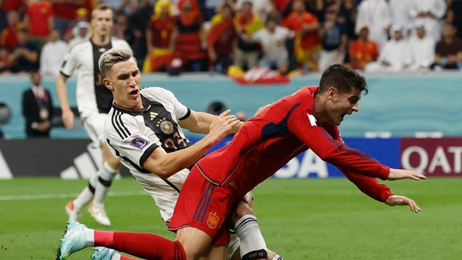 Spain and Germany served up a high-voltage draw in Al Khor on Sunday night