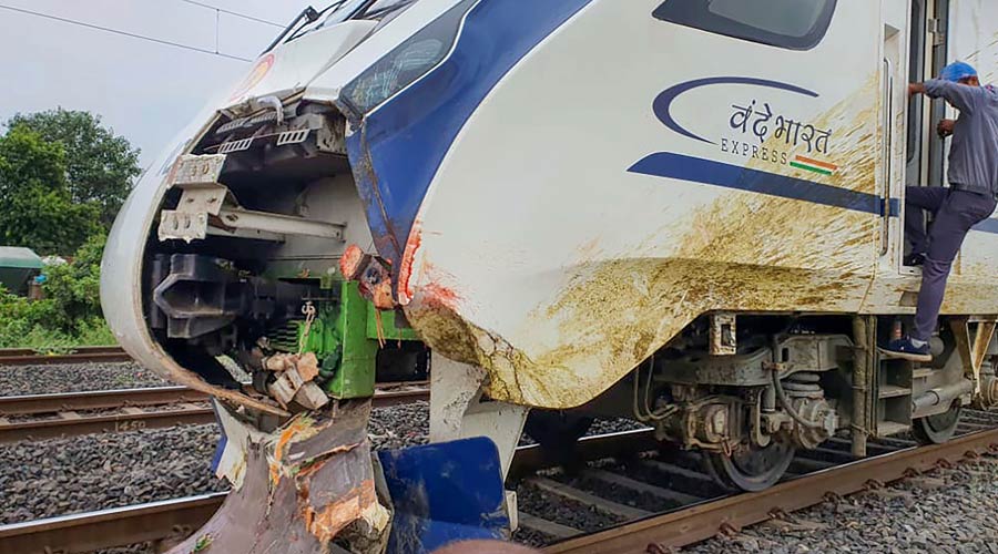 Train - Vande Bharat Express: After cattle-hit incidents, Railway  Protection Forceasks village heads to curb stray animal menace - Telegraph  India