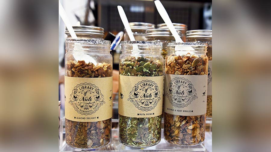 Library of Nuts by Divya Binani, a Mumbai-based entrepreneur, offers a grand collection of organic seed mixtures. Available in small and big jars, the health-conscious souls couldn’t pass by without buying one of these goodness jars. 
