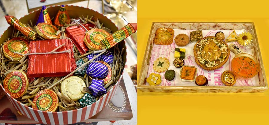 Newly launched Diwali-special sweet boxes from Gokul Shree Sweet and Snacks. The brand’s festive season drop includes delectables like Saffron Dates, ‘Sone ki Chokri’, Pataka box and Special Baklava box