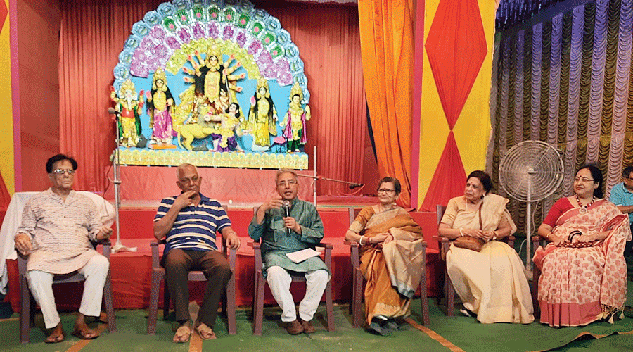 The earliest residents share memories of the initial years at the CG Block pandal on Panchami