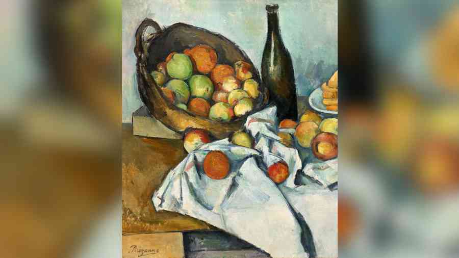 Detail from The Basket of Apples by Paul Cézanne: Artistic delicacy