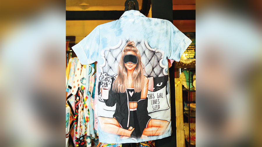 Don’t let your style guard down post the Diwali get-together. Slip into these cosy and comfortable night suits with quirky prints by Nightingle and step into the world of dreams in style