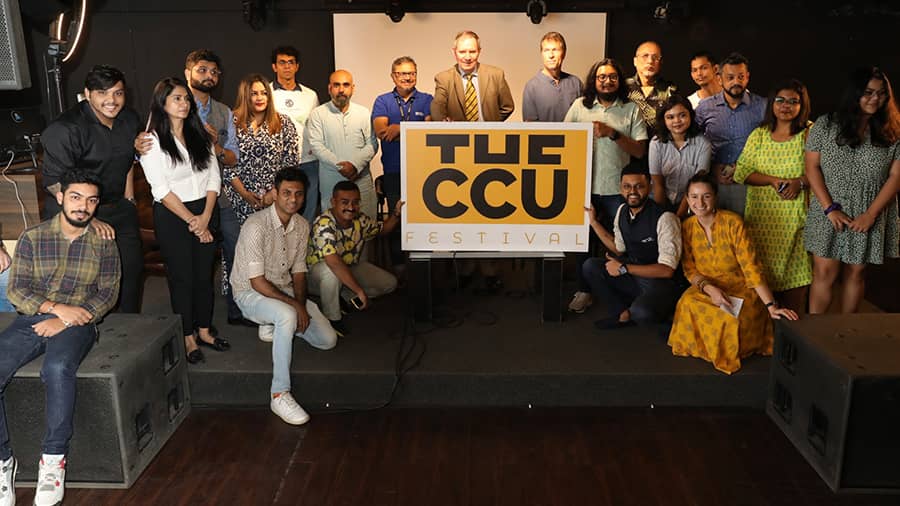 Dignitaries with Team Make Calcutta Relevant Again at TopCat CCU