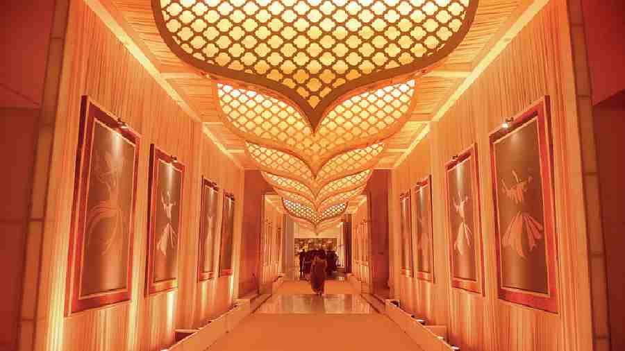The interiors were decked up in tune with the musical mood of the evening