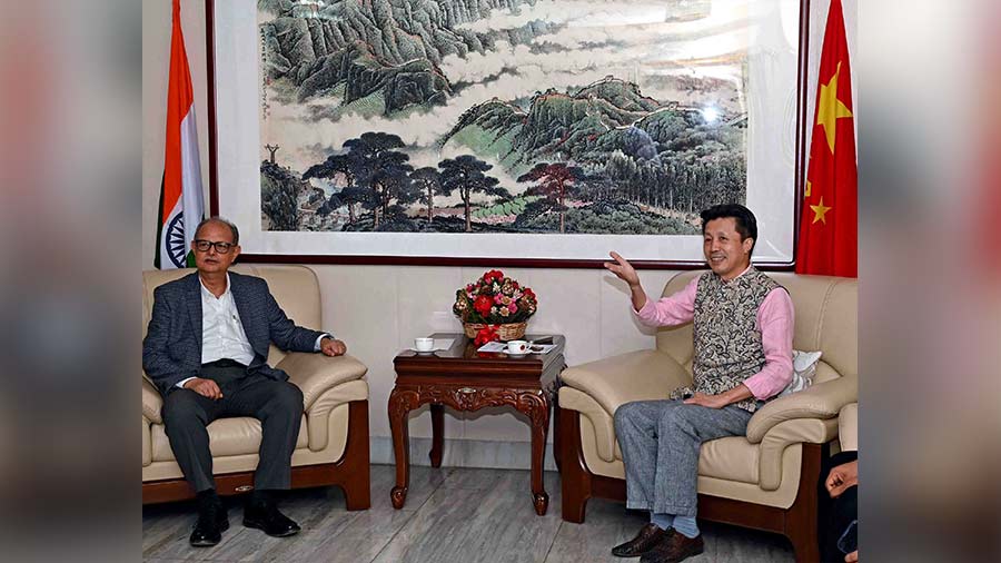 Subir Chakraborty, president, The Bengal Chamber with Zha Liyou, consul general of China in Kolkata