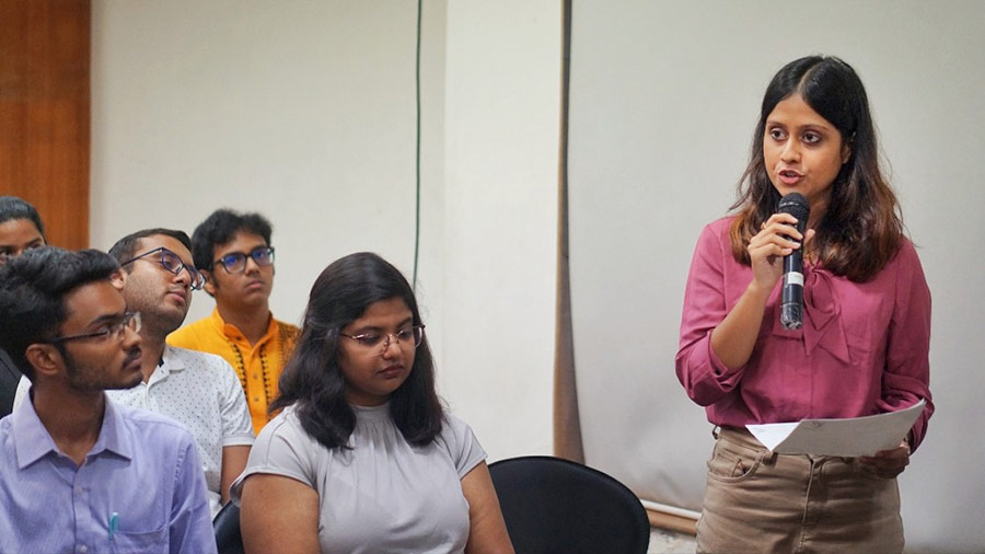 The debate competition final was in progress at the ICCR on September 18