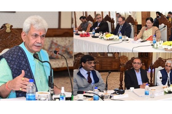 Lt Governor Manoj Sinha at the meeting of the Higher Education Council